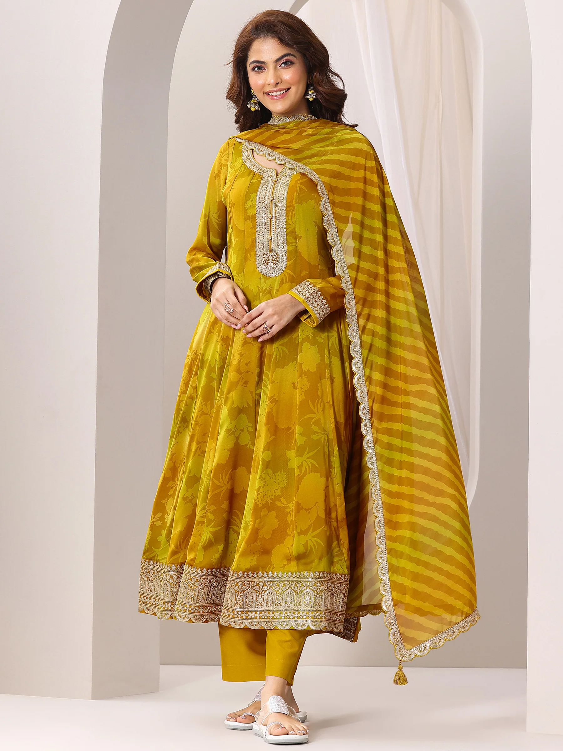 High Neck Anarkali Suit
